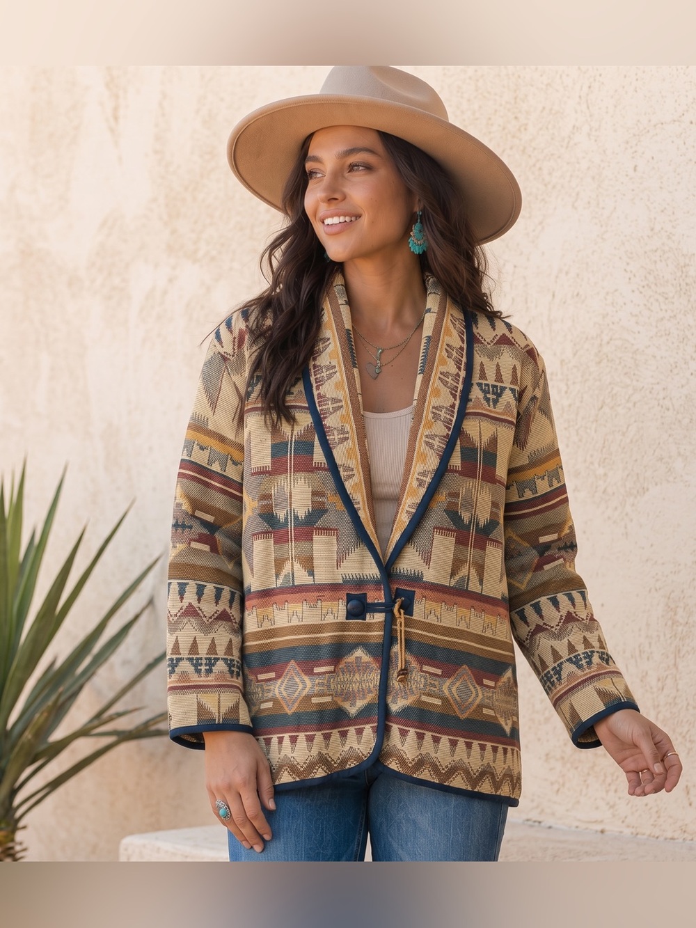 VINTAGE FASHION BUG Southwest Tapestry Jacket